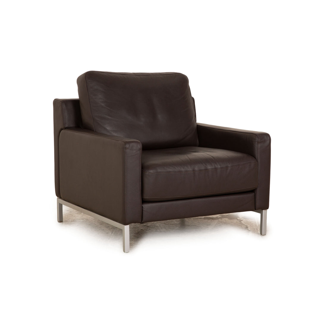 Rolf Benz Ego Leather Armchair Brown
