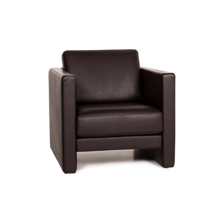 Rolf Benz Ego Leather Armchair Dark Brown Brown #14163