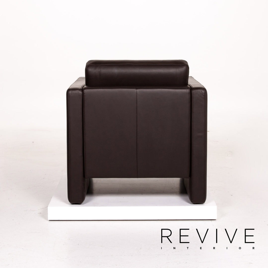 Rolf Benz Ego Leather Armchair Dark Brown Brown #14163
