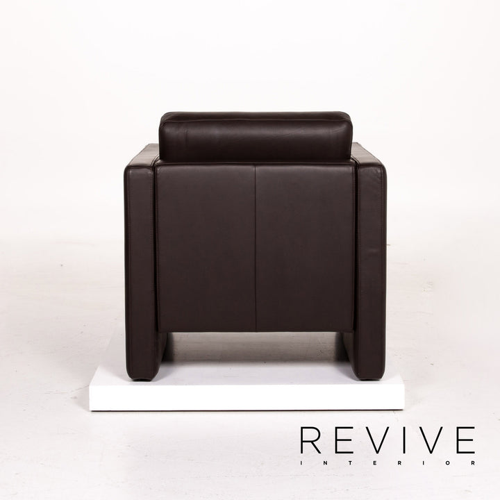 Rolf Benz Ego Leather Armchair Dark Brown Brown #14163