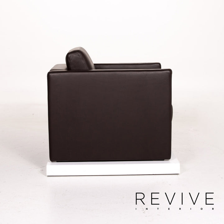 Rolf Benz Ego Leather Armchair Dark Brown Brown #14163