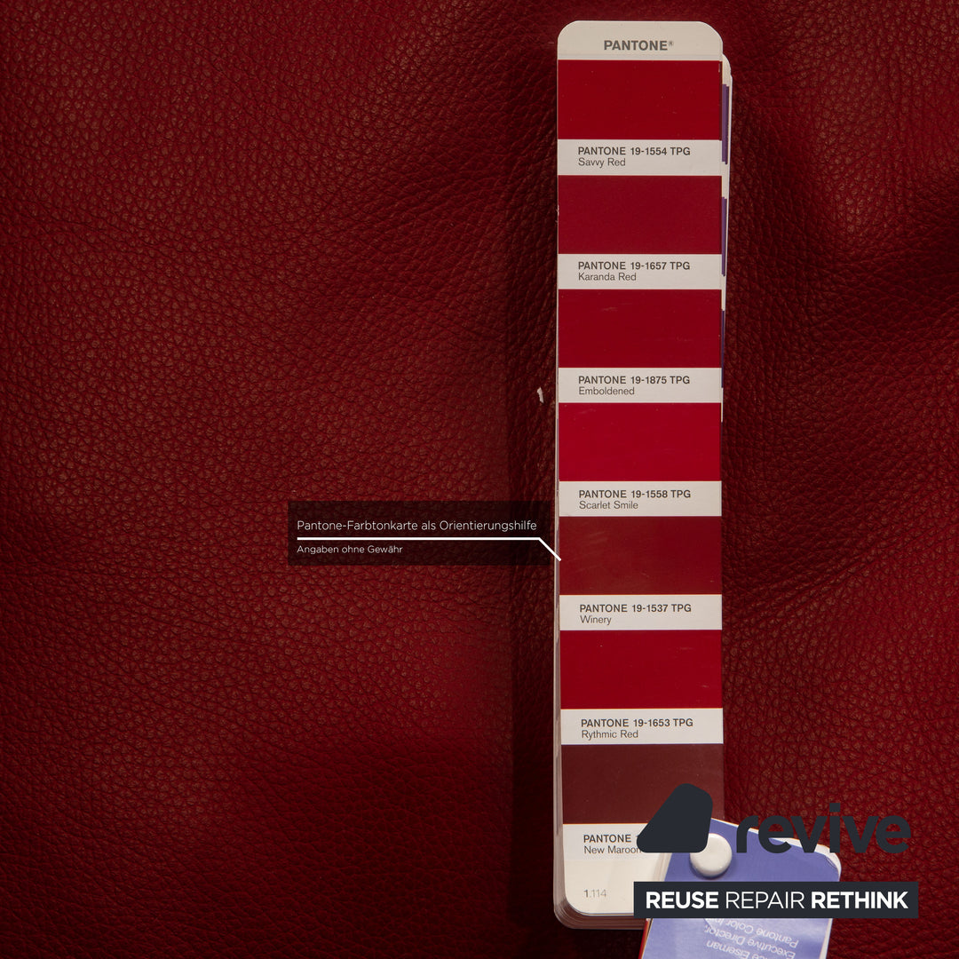 Rolf Benz EGO leather armchair red