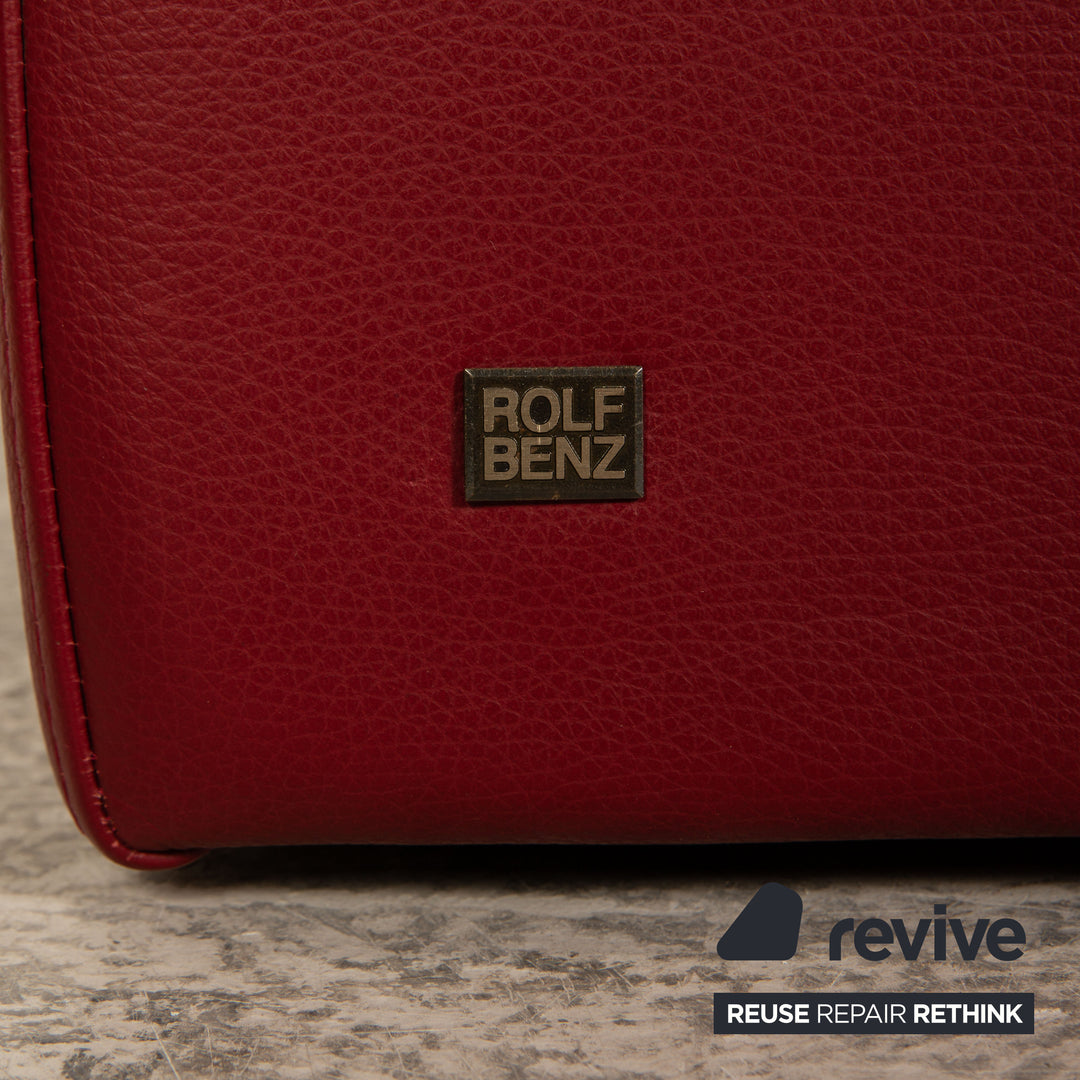 Rolf Benz EGO leather armchair red