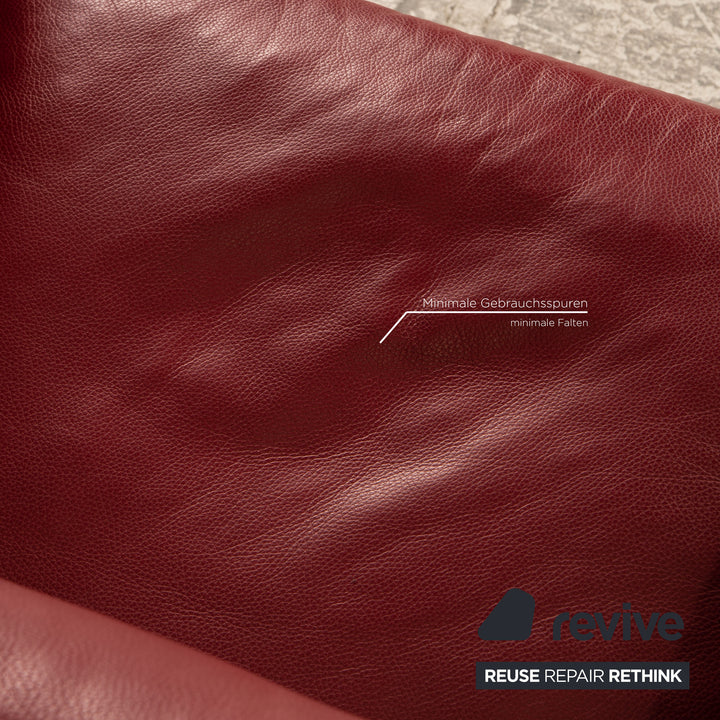 Rolf Benz EGO leather armchair red