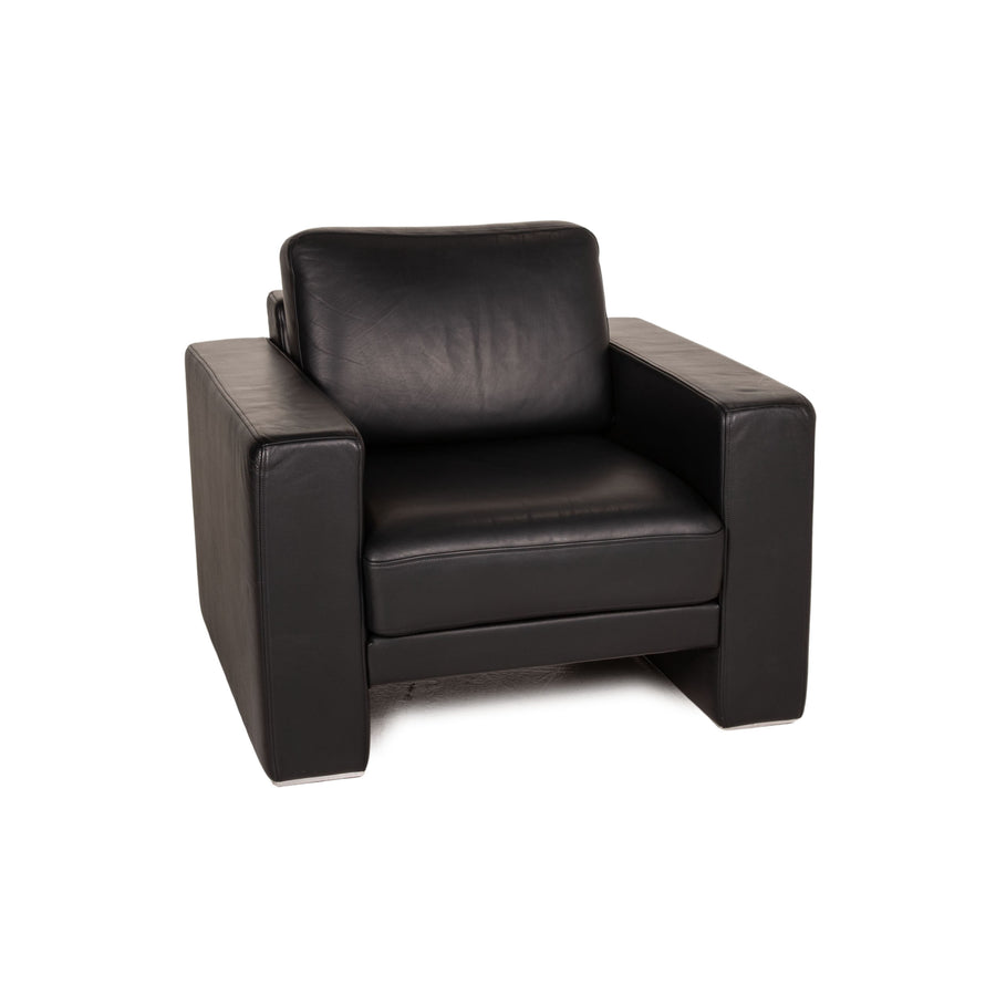 Rolf Benz Ego Leder Sessel Schwarz