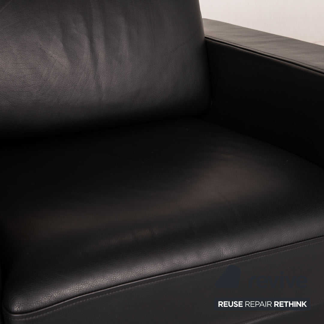 Rolf Benz Ego Leder Sessel Schwarz