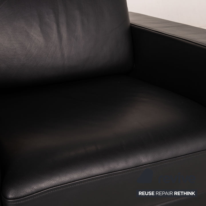 Rolf Benz Ego Leder Sessel Schwarz