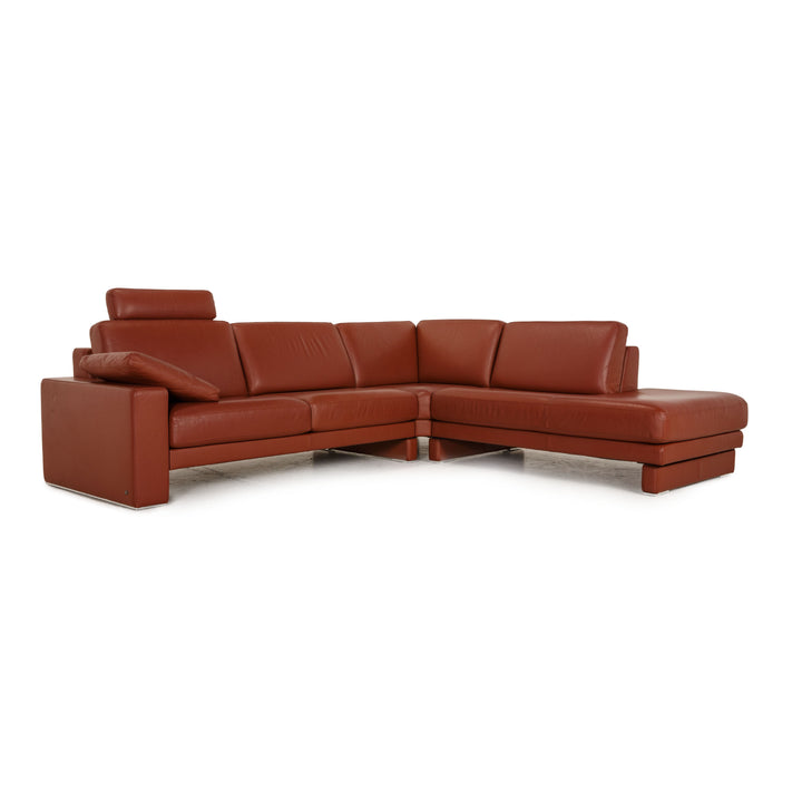 Rolf Benz Ego Leather Sofa Brown Corner Sofa Couch
