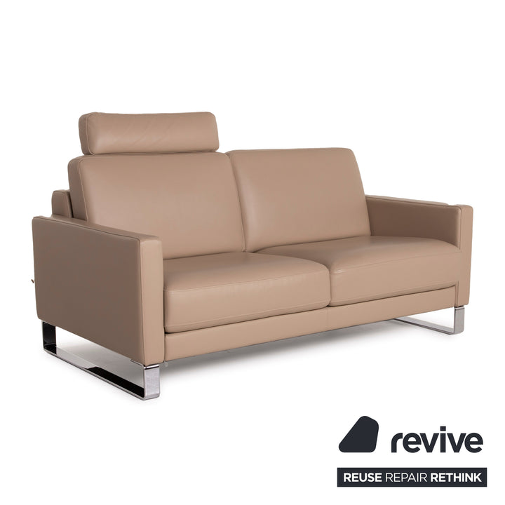 Rolf Benz Ego leather sofa set brown 2x two-seater set