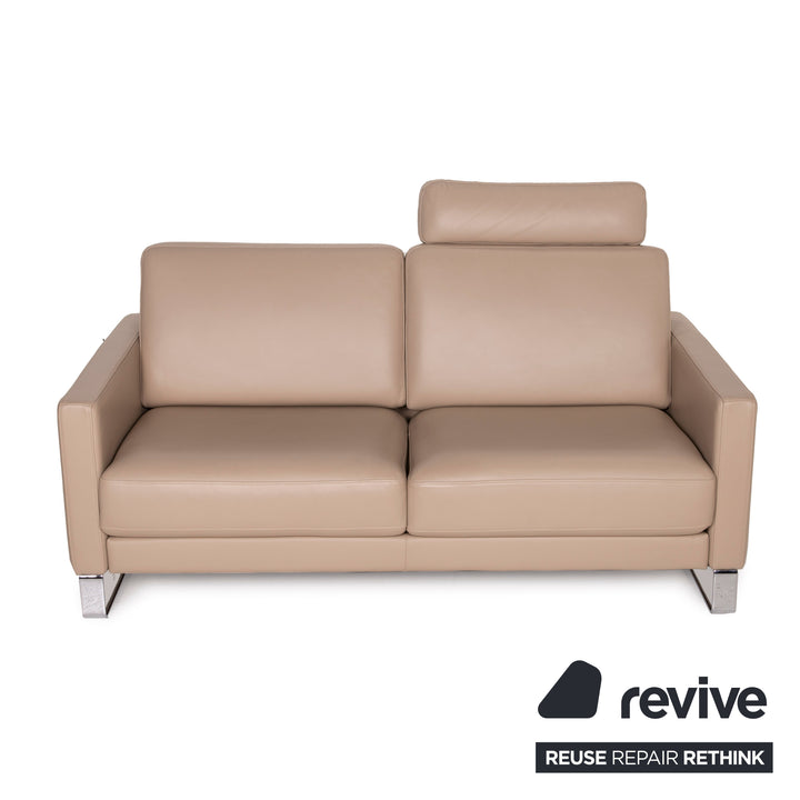 Rolf Benz Ego leather sofa set brown 2x two-seater set