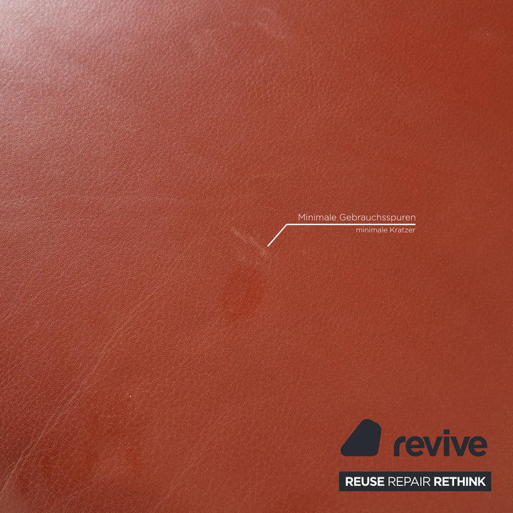 Rolf Benz Ego leather sofa set brown corner sofa stool