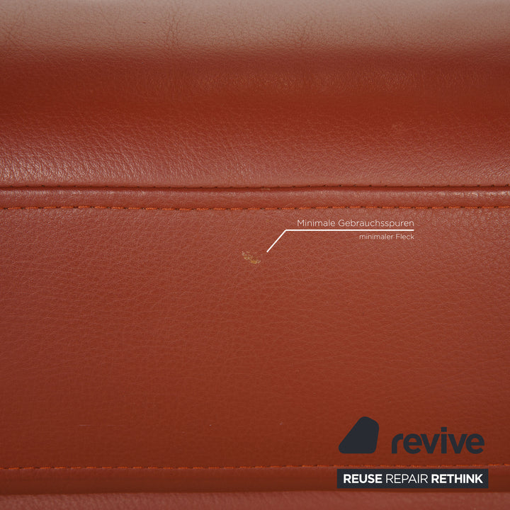 Rolf Benz Ego leather sofa set brown corner sofa stool