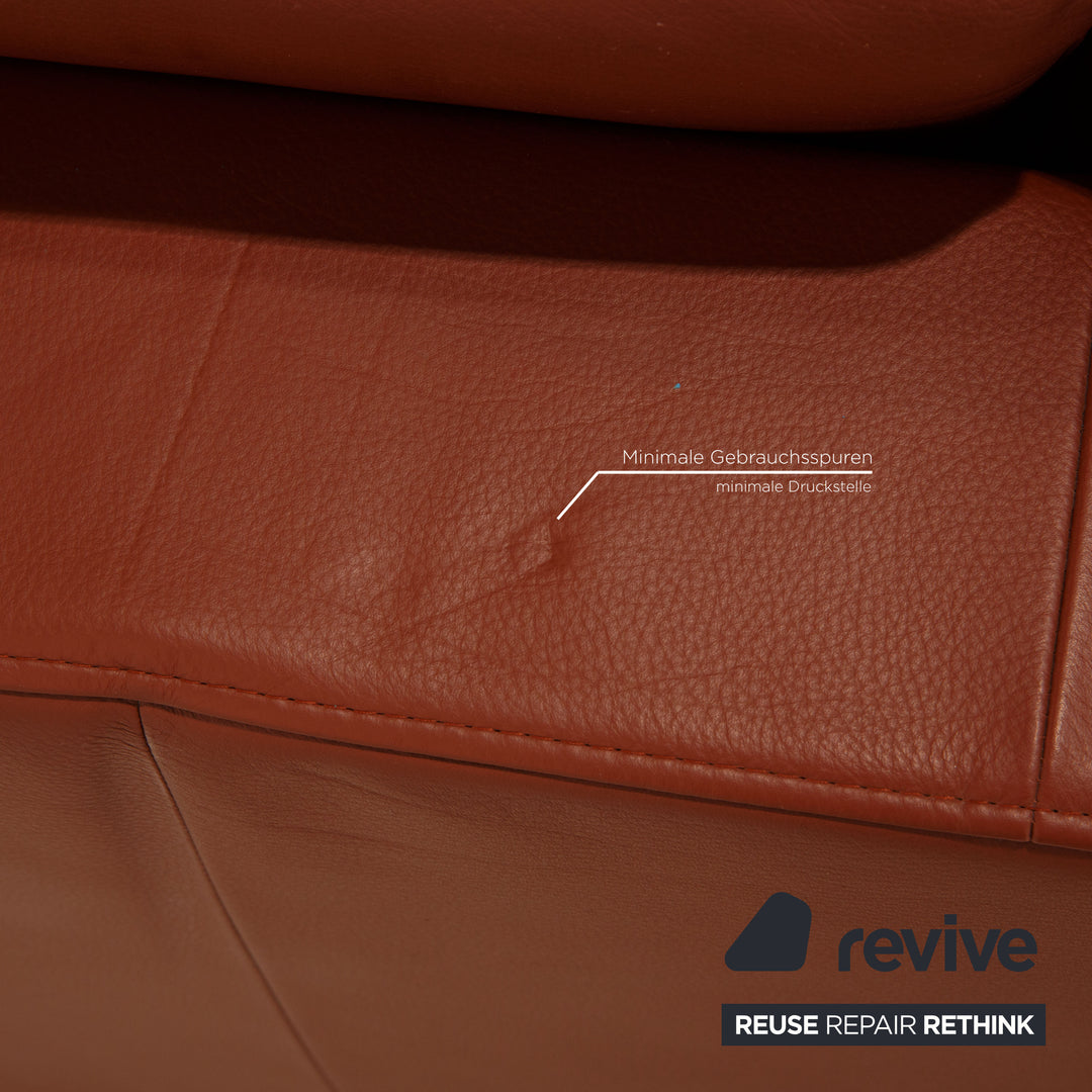 Rolf Benz Ego leather sofa set brown corner sofa stool