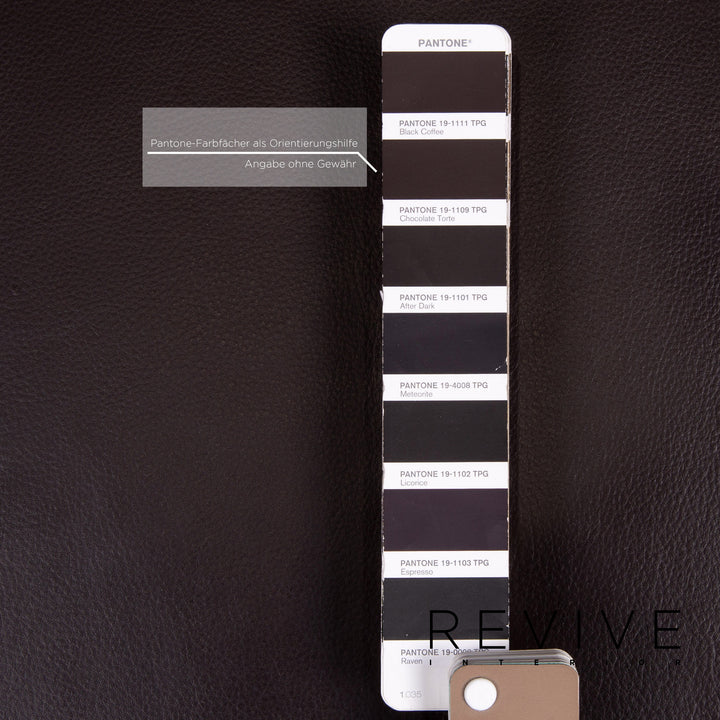 Rolf Benz Ego leather sofa set dark brown brown 1x three-seater 2x armchair #14323