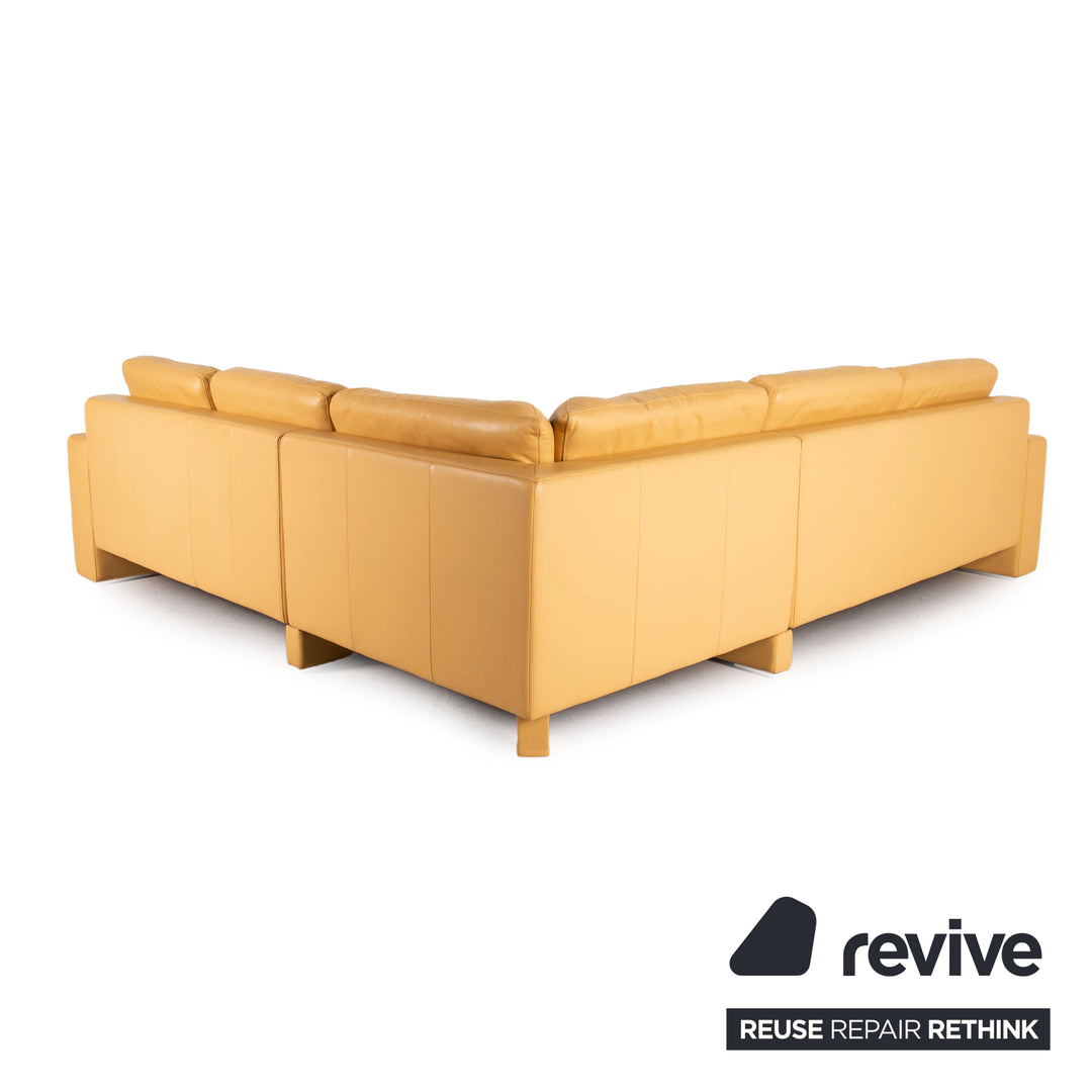 Rolf Benz EGO Leder Sofa Gelb Ecksofa Couch