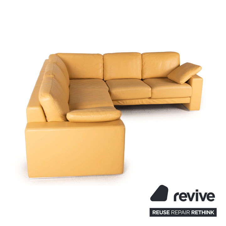 Rolf Benz EGO Leder Sofa Gelb Ecksofa Couch
