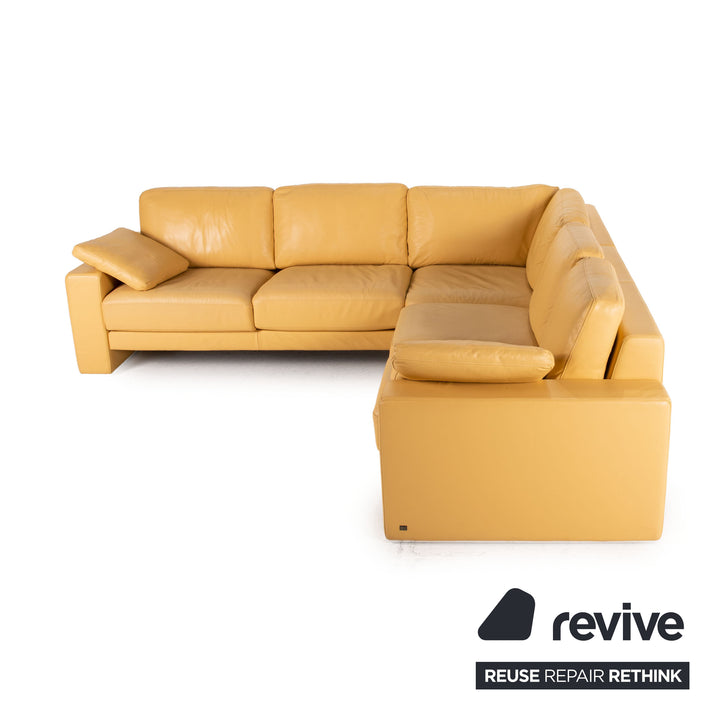 Rolf Benz EGO Leder Sofa Gelb Ecksofa Couch