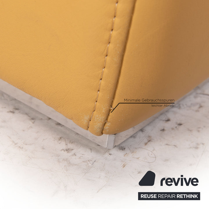 Rolf Benz EGO Leder Sofa Gelb Ecksofa Couch