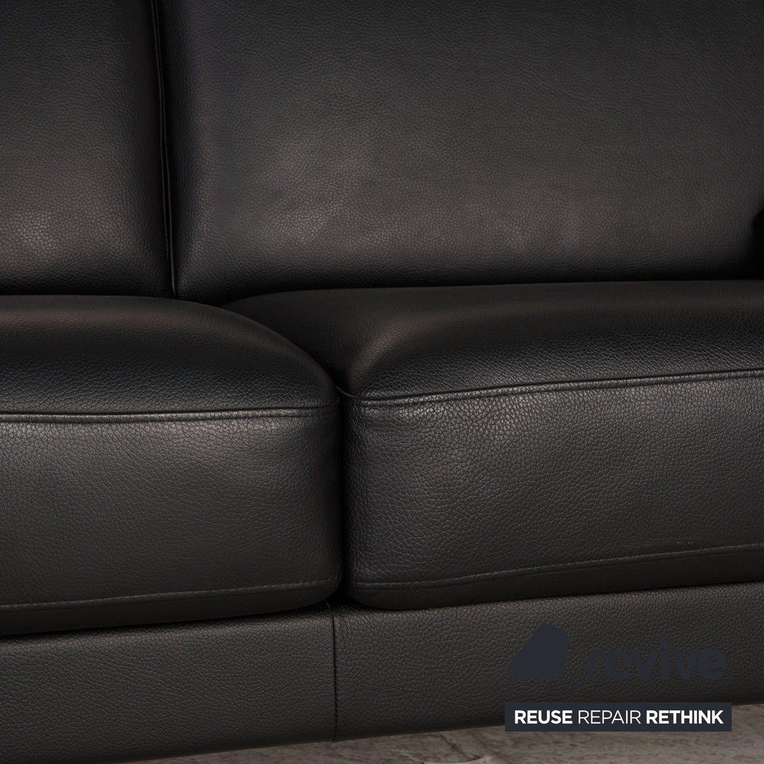 Rolf Benz Ego Leder Sofa Schwarz 2xZweisitzer Couch