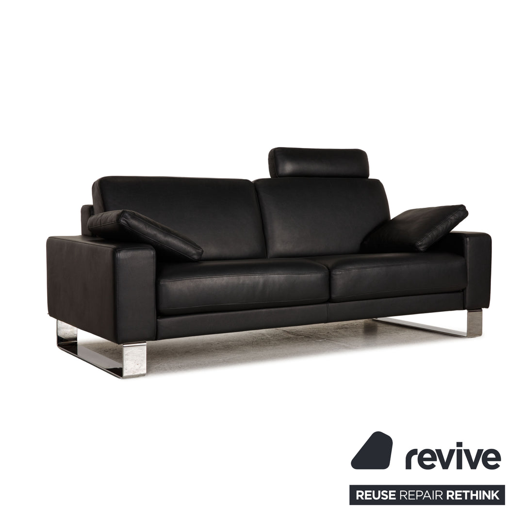 Rolf Benz Ego Leder Sofa Schwarz 2xZweisitzer Couch