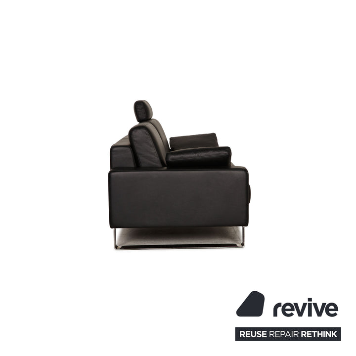 Rolf Benz Ego Leder Sofa Schwarz 2xZweisitzer Couch