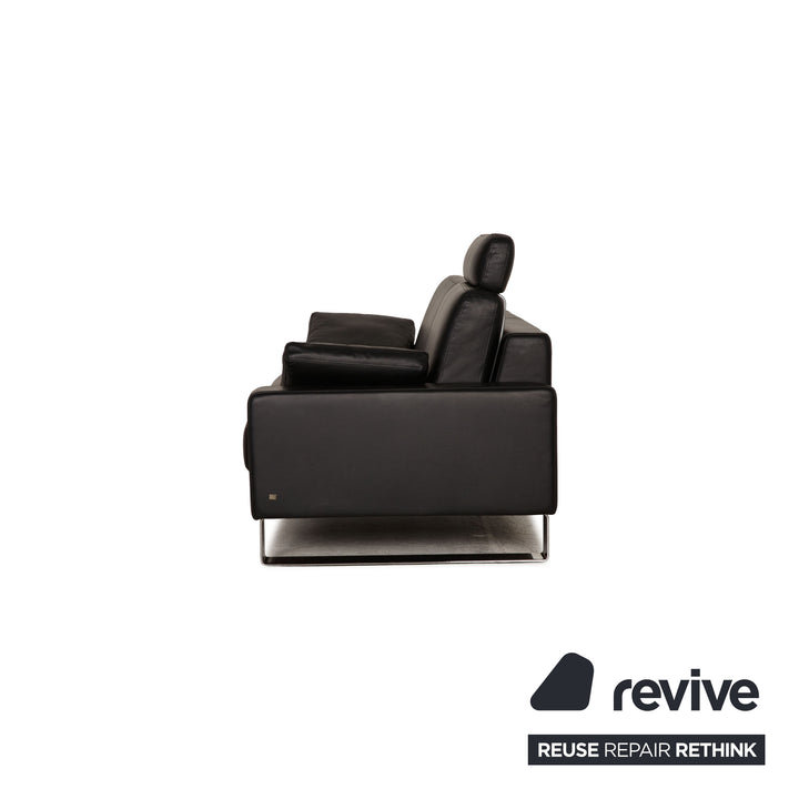 Rolf Benz Ego Leder Sofa Schwarz 2xZweisitzer Couch