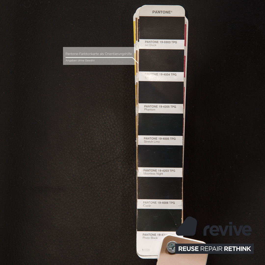 Rolf Benz Ego leather sofa black three-seater couch function