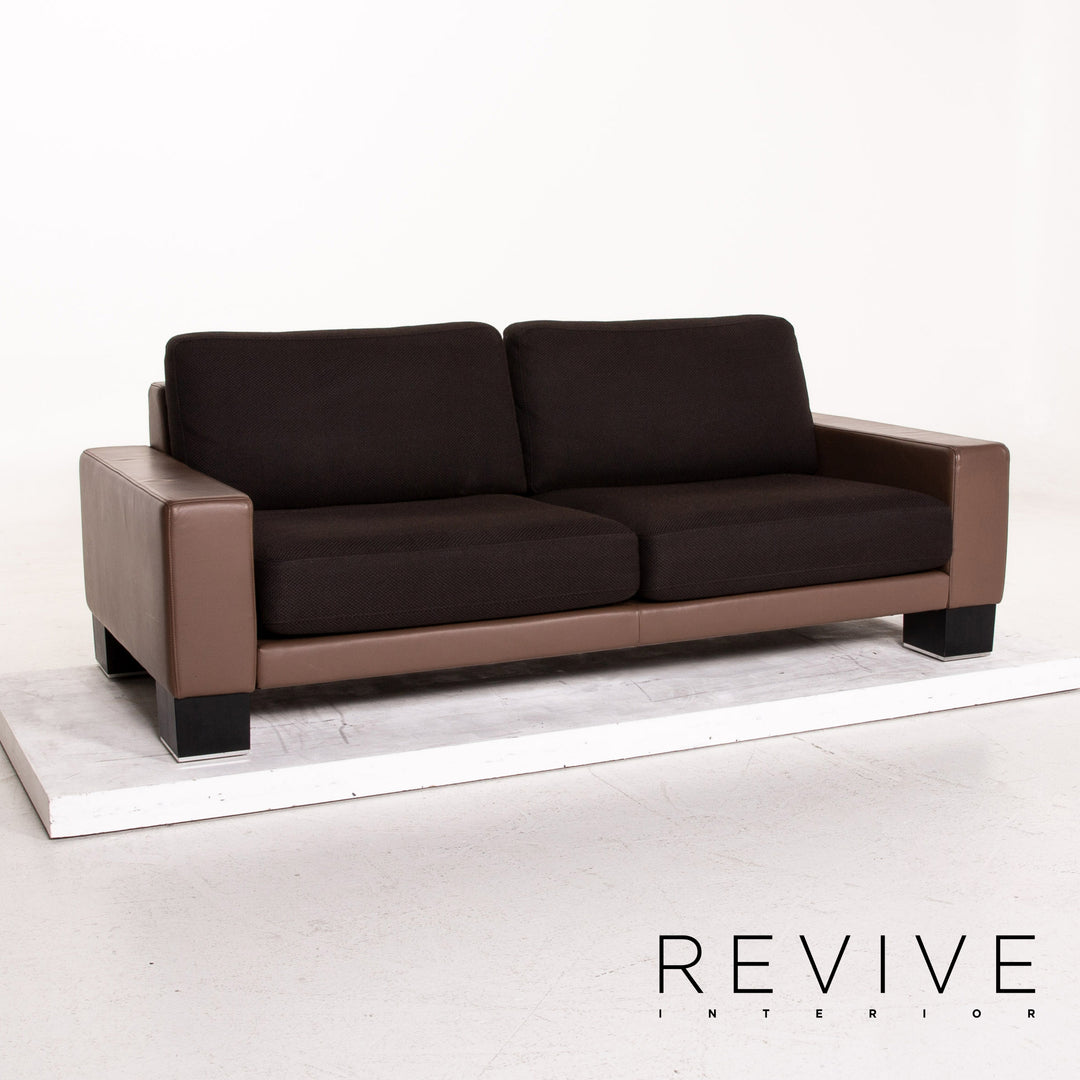 Rolf Benz Ego leather fabric sofa three-seater couch #15288