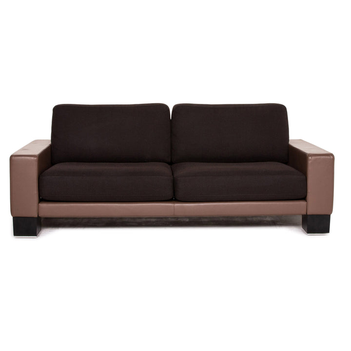 Rolf Benz Ego Leder Stoff Sofa Dreisitzer Couch #15288