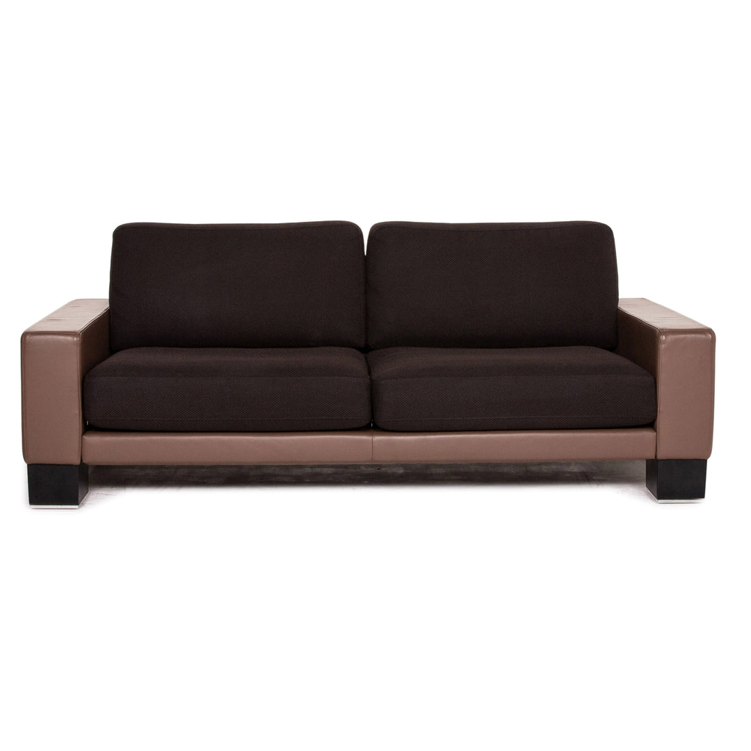 Rolf Benz Ego leather fabric sofa three-seater couch #15288