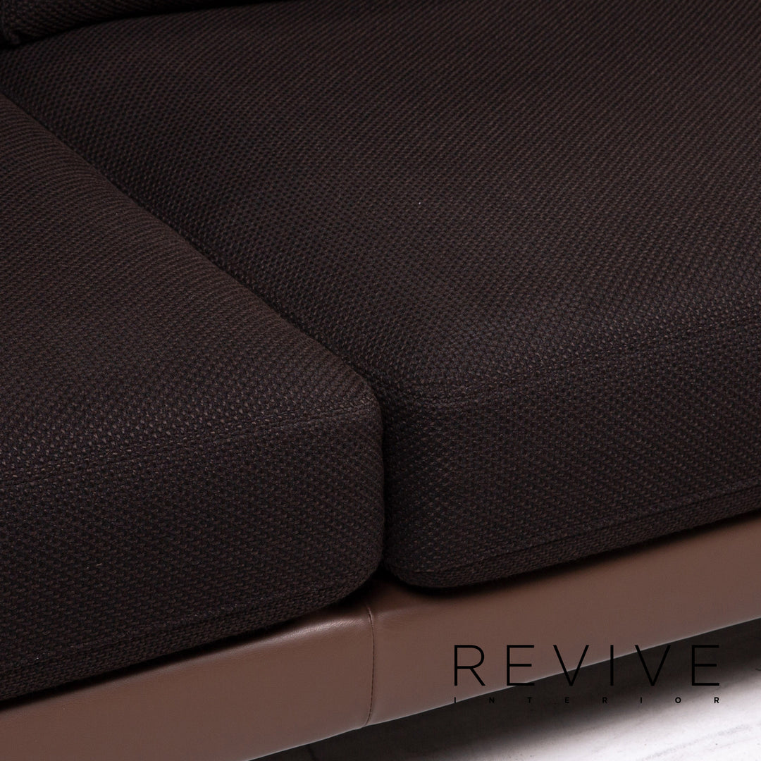 Rolf Benz Ego leather fabric sofa three-seater couch #15288