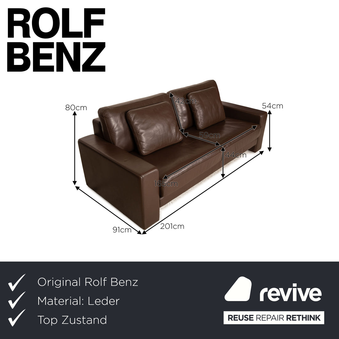 Rolf Benz EGO Leder Zweisitzer Braun Sofa Couch