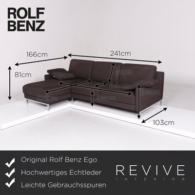 Rolf Benz Ego Stoff Ecksofa Braun Dunkelbraun Sofa Couch #11380