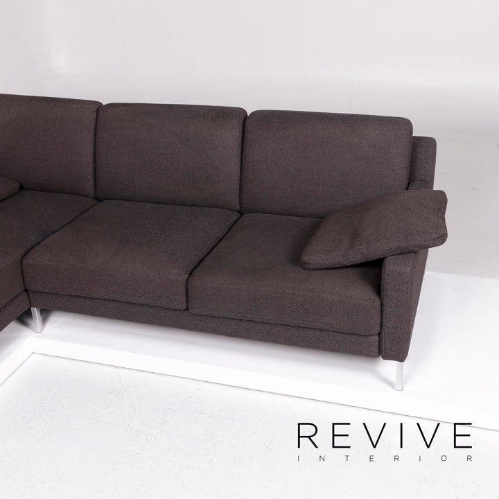 Rolf Benz Ego Stoff Ecksofa Braun Dunkelbraun Sofa Couch #11380