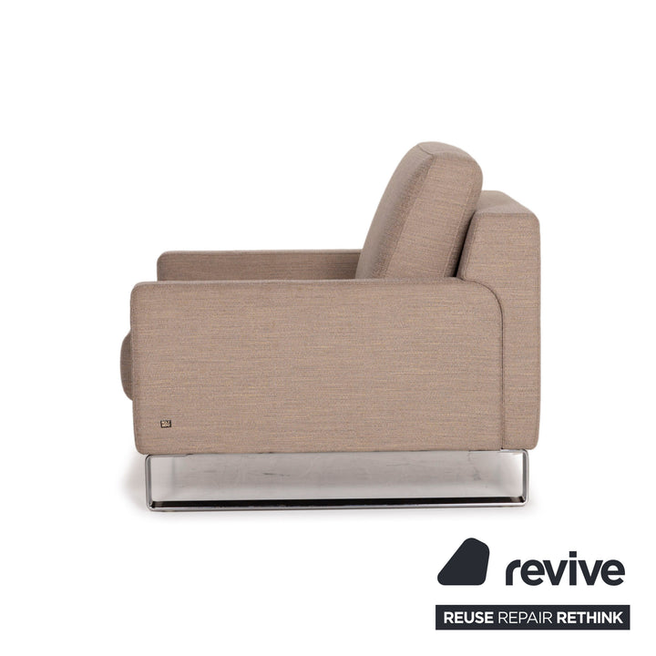 Rolf Benz Ego fabric armchair beige