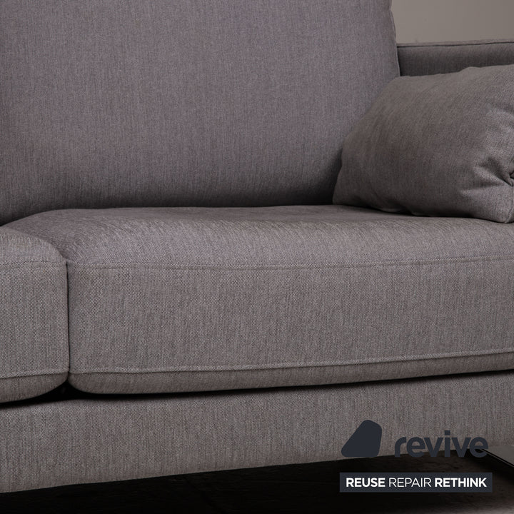 Rolf Benz Ego Stoff Sofa Grau Zweisitzer Couch