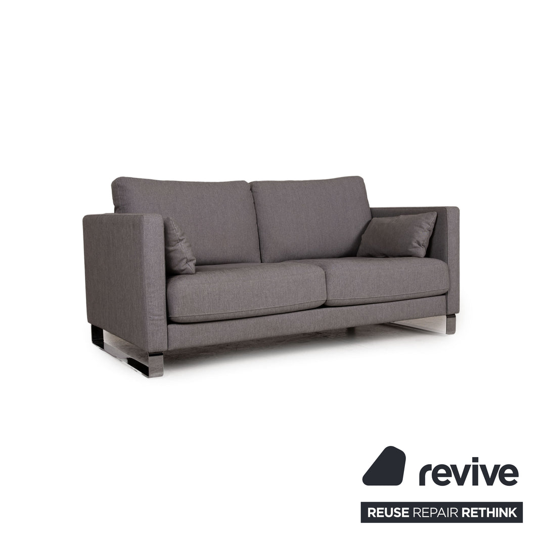 Rolf Benz Ego Stoff Sofa Grau Zweisitzer Couch