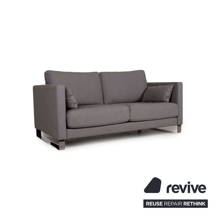 Rolf Benz Ego Stoff Sofa Grau Zweisitzer Couch