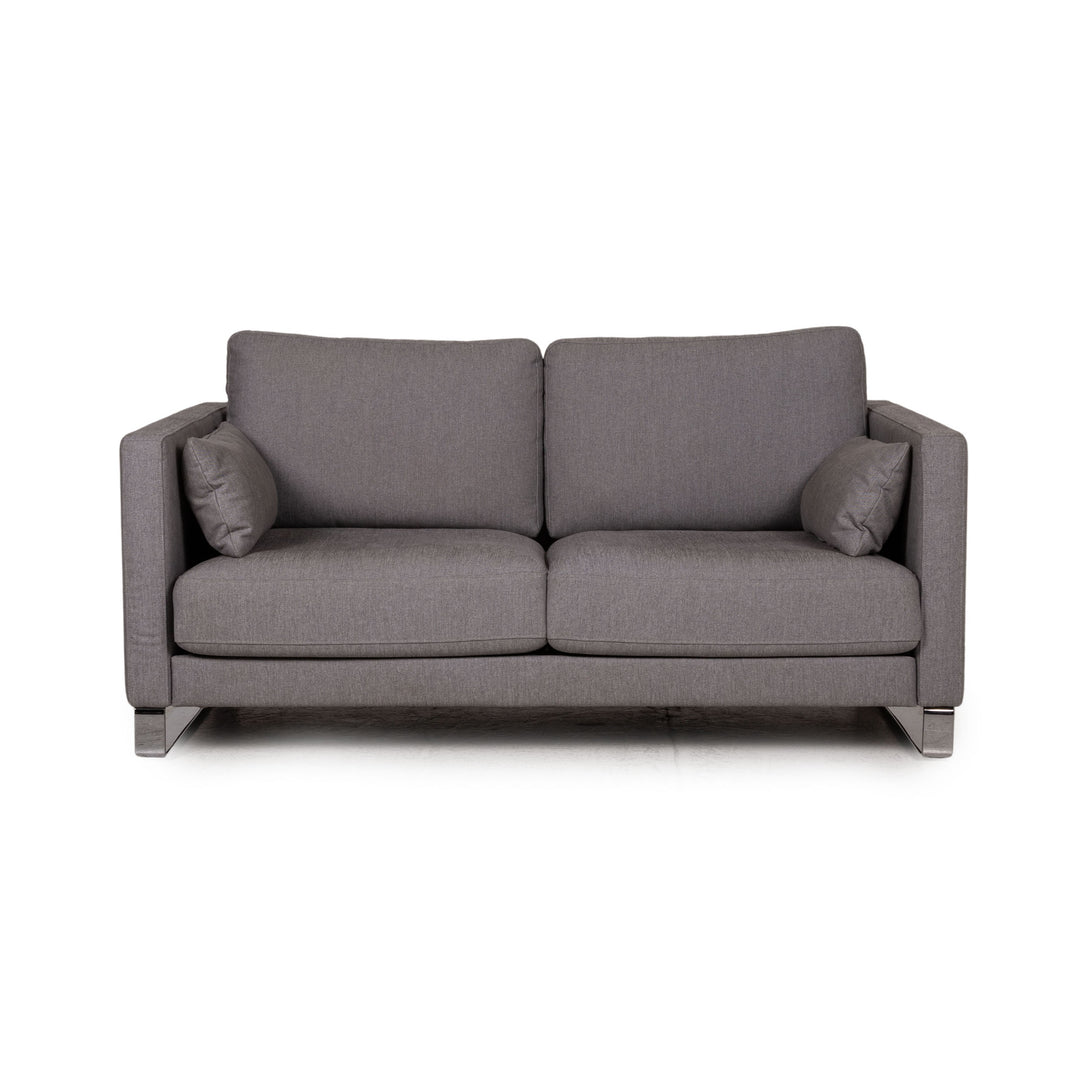 Rolf Benz Ego Stoff Sofa Grau Zweisitzer Couch