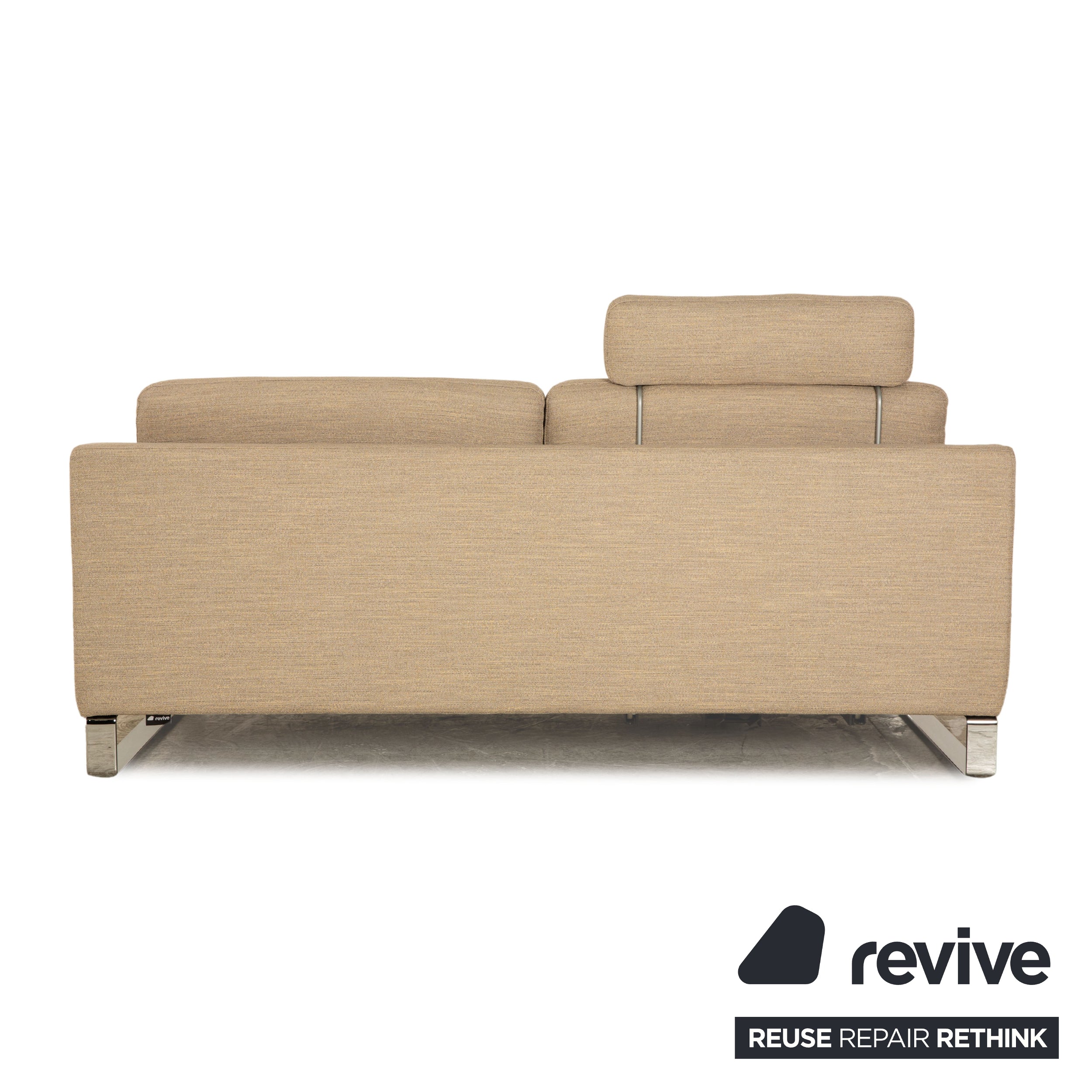 Rolf Benz Ego Stoff Zweisitzer Beige Sofa Couch manuelle Funktion