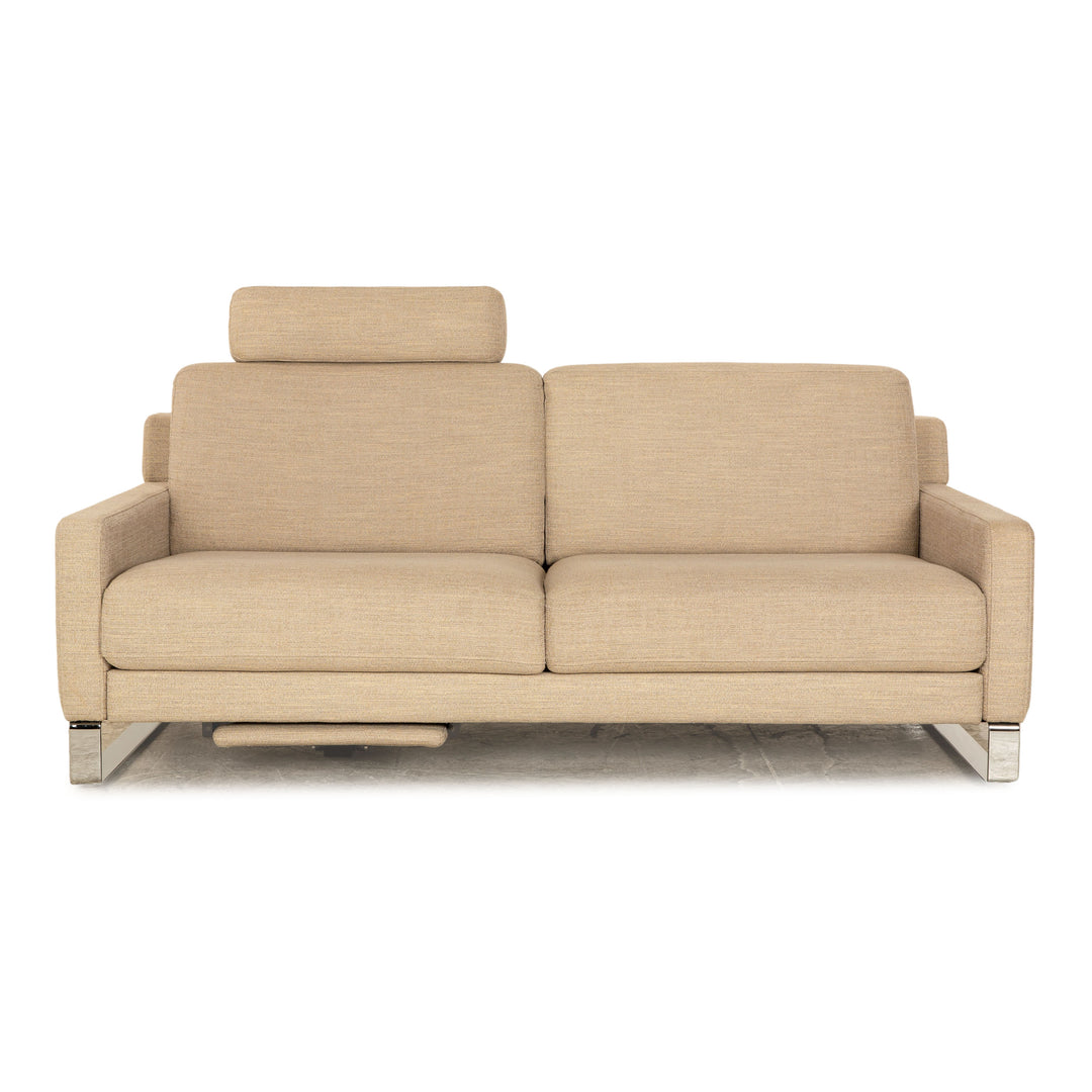 Rolf Benz Ego Stoff Zweisitzer Beige Sofa Couch manuelle Funktion