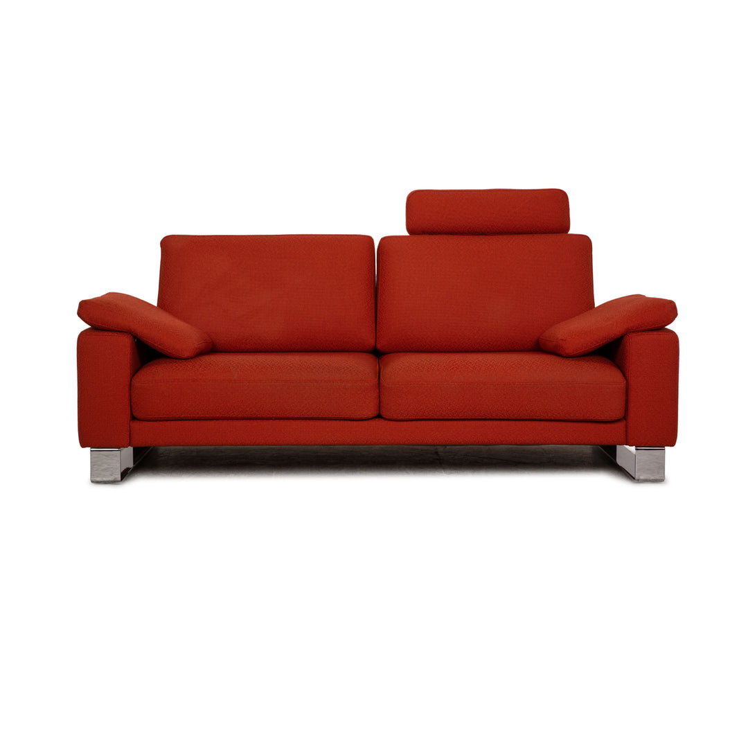 Rolf Benz EGO Stoff Zwesitzer Orange Terrakotta Sofa Couch