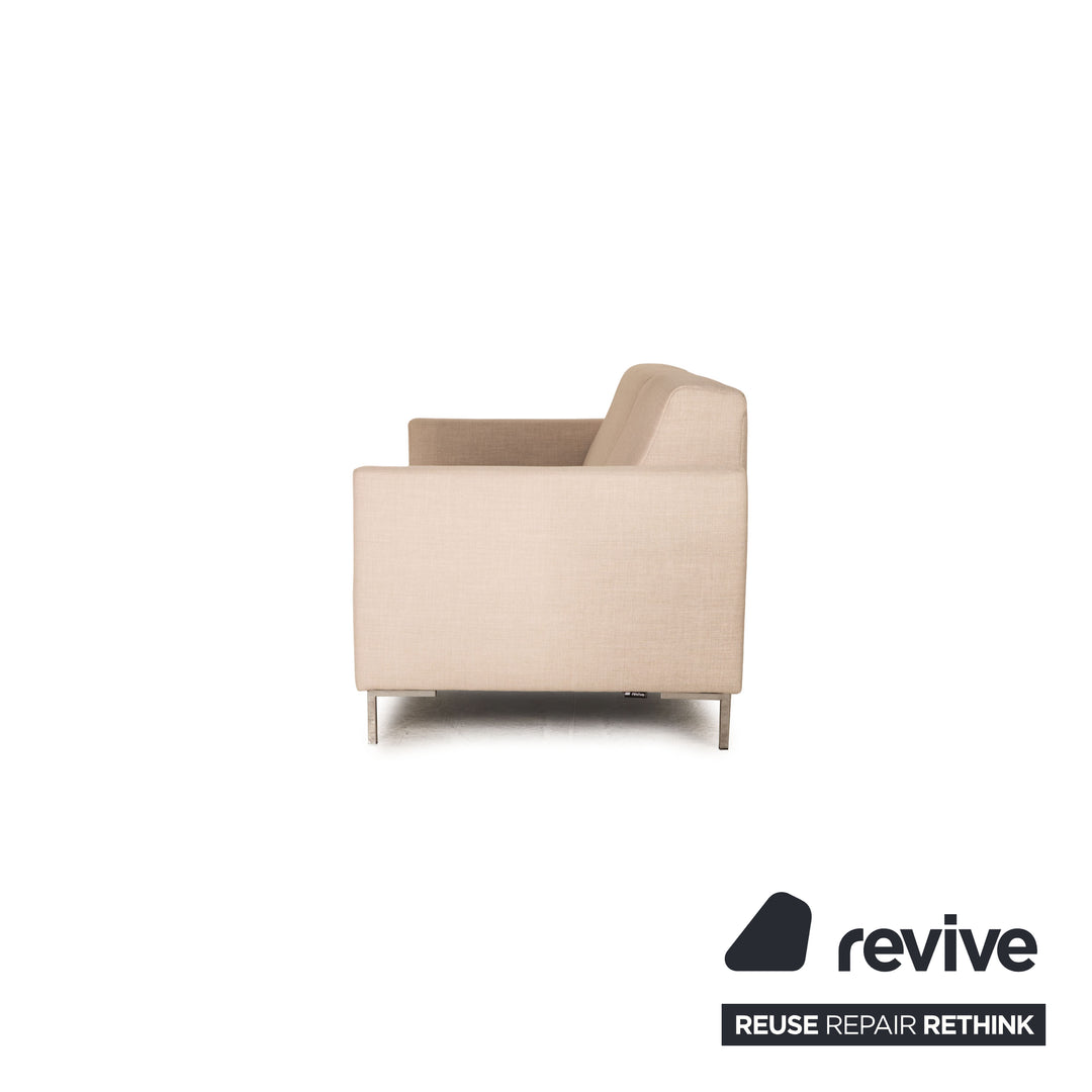 Rolf Benz Freistil 141 fabric three-seater beige sofa couch