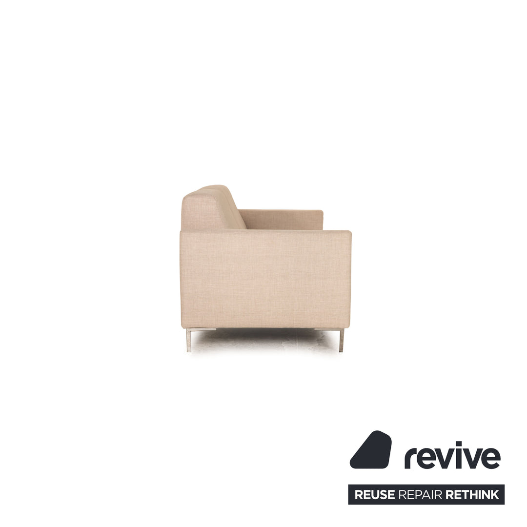 Rolf Benz Freistil 141 fabric three-seater beige sofa couch