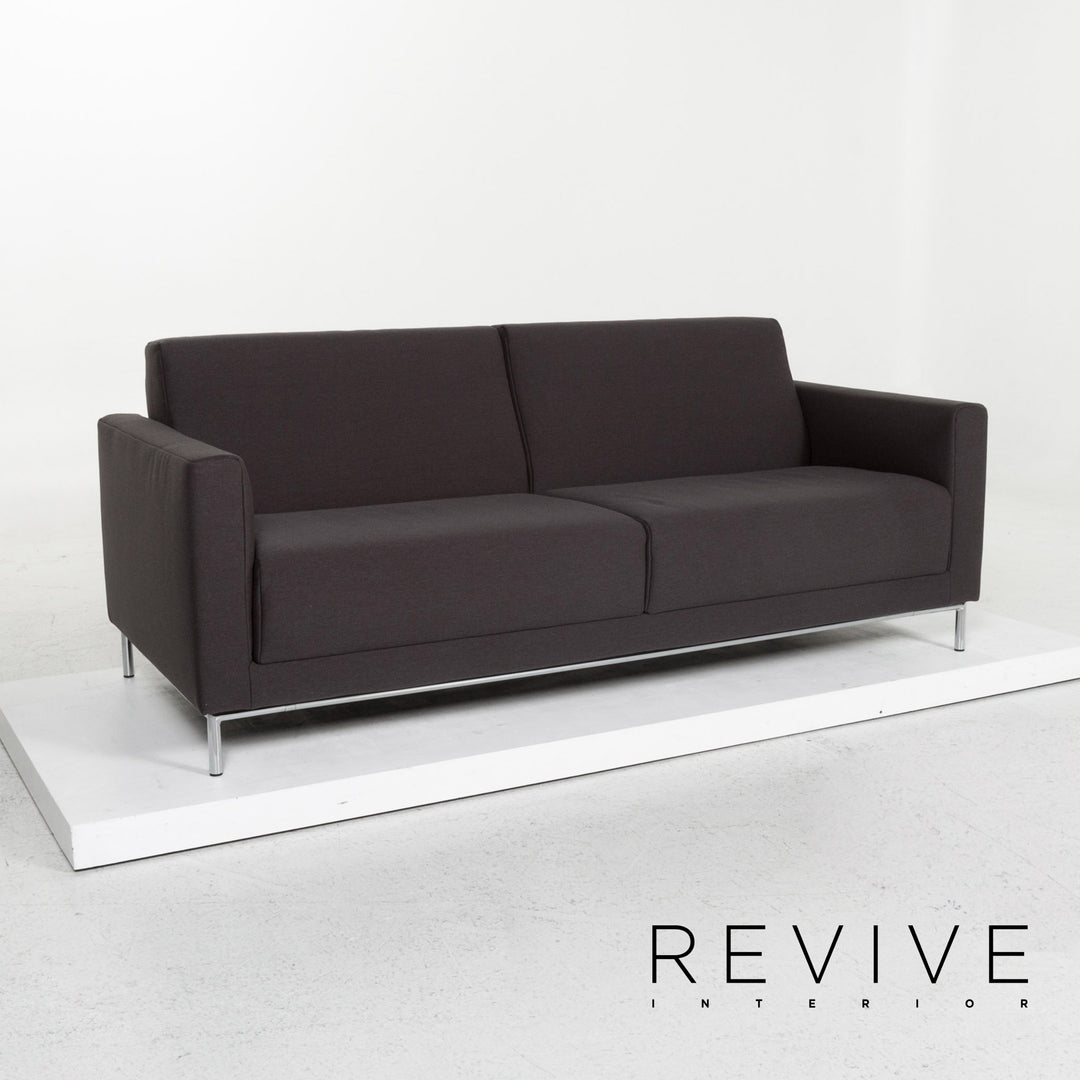 Rolf Benz Freistil 141 fabric sofa anthracite three-seater couch #13431