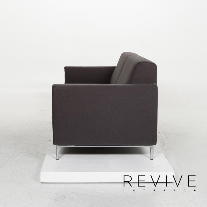 Rolf Benz Freistil 141 fabric sofa anthracite three-seater couch #13431