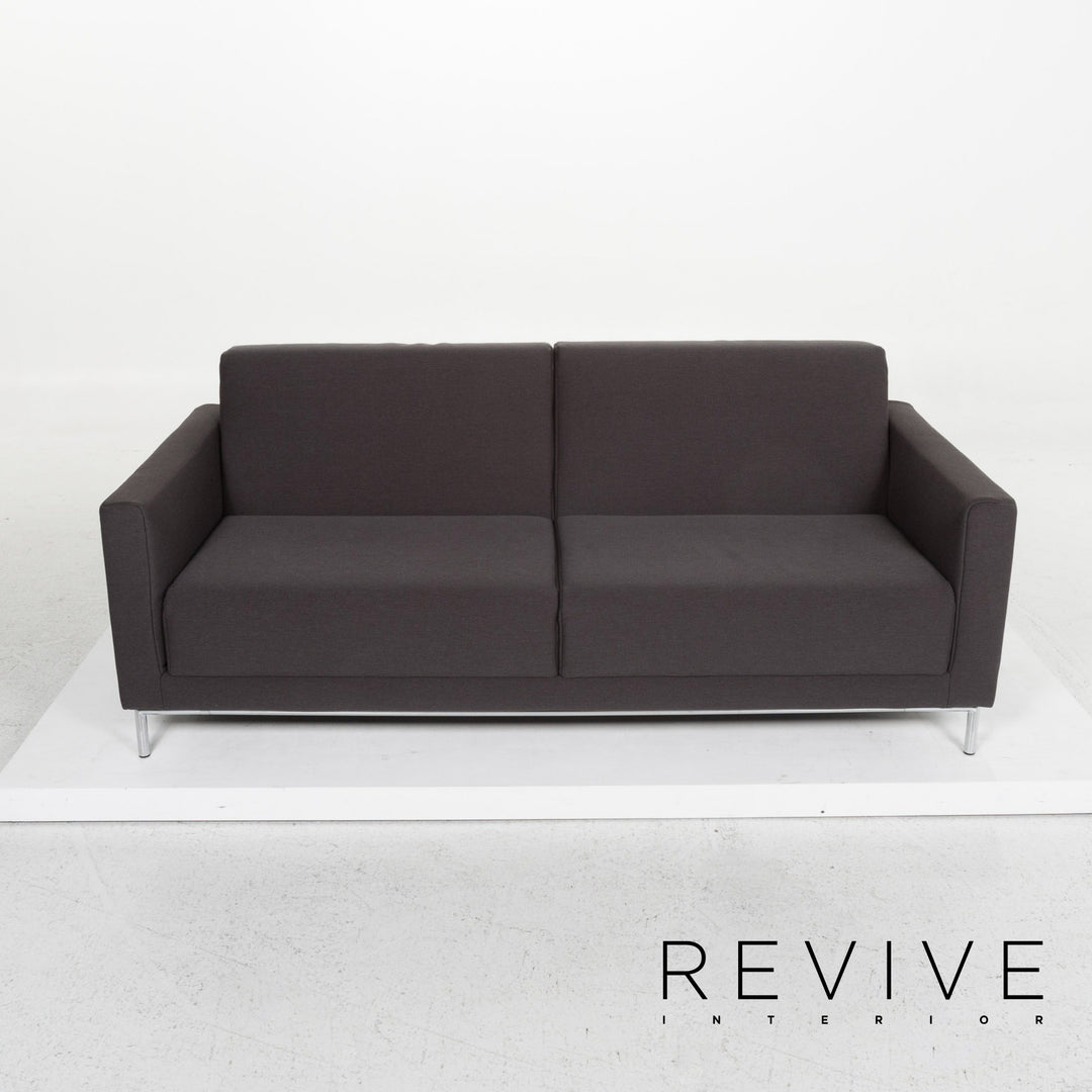Rolf Benz Freistil 141 fabric sofa anthracite three-seater couch #13431