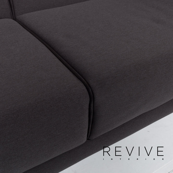 Rolf Benz Freistil 141 fabric sofa anthracite three-seater couch #13431