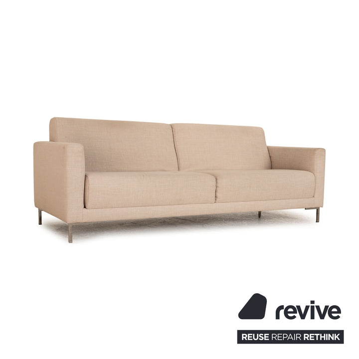 Rolf Benz Freistil 141 fabric four-seater beige sofa couch