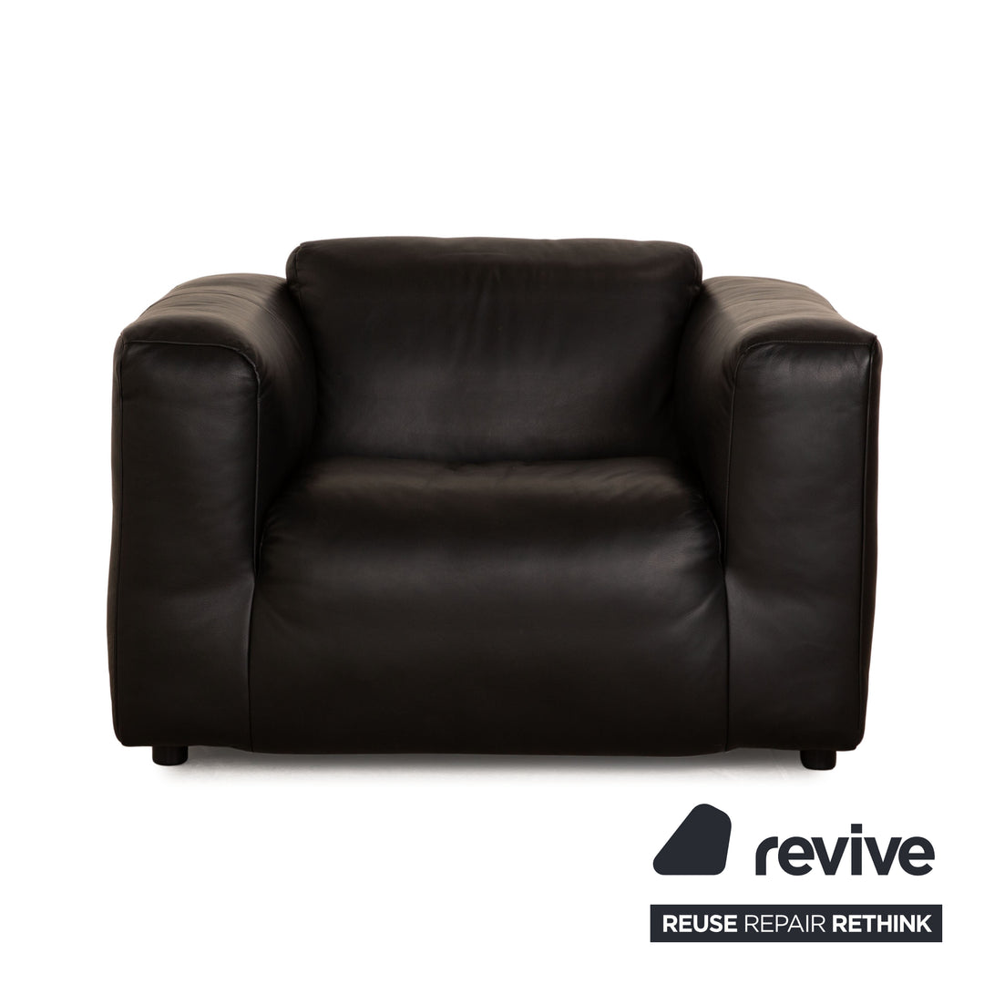 Rolf Benz Freestyle Leather Armchair Black